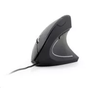 Mouse GEMBIRD MUS-ERGO-01, cu fir, optic, vertical, 1200-3200 dpi, USB, negru