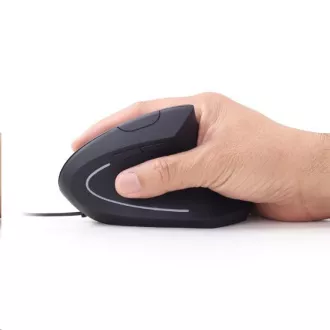 Mouse GEMBIRD MUS-ERGO-01, cu fir, optic, vertical, 1200-3200 dpi, USB, negru Mouse GEMBIRD MUS-ERGO-01, cu fir, optic, vertical, 1200-3200 dpi, USB, negru