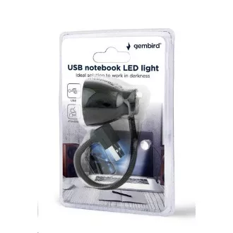 Lampa pentru laptop GEMBIRD USB, flexibila, neagra