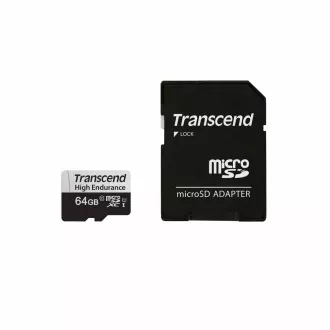 Card MicroSDXC TRANSCEND 64GB 350V, rezistență ridicată