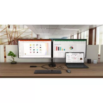 Stație de andocare cu ecran dublu tec USB-C, livrare de putere 100 W Stație de andocare cu ecran dublu tec USB-C, livrare de putere 100 W