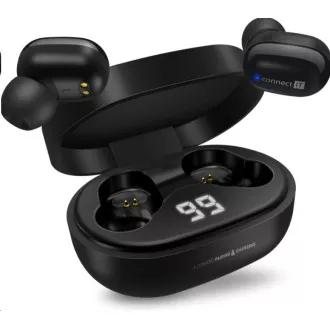 CONNECT IT Căști intraauriculare True Wireless SensorTouch cu microfon, negre