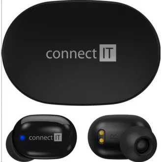 CONNECT IT Căști intraauriculare True Wireless SensorTouch cu microfon, negre
