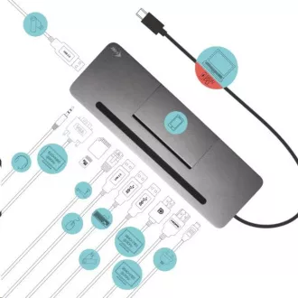 iTec USB-C Metal Ergonomic 4K 3x Display Docking Station + Putere de livrare 85 W iTec USB-C Metal Ergonomic 4K 3x Display Docking Station + Putere de livrare 85 W