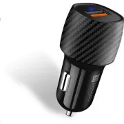 CONECTAȚI-O Încărcător auto InCarz QUICK CHARGE 3.0, 1x USB-A, 3 A, carbon