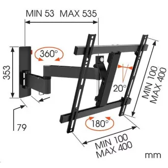Vogel's W53070 - Brat TV 3 articulatii M