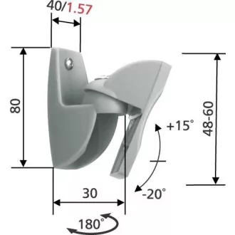 Vogel's VLB500 B - suport universal pentru difuzoare de până la 5 kg, negru