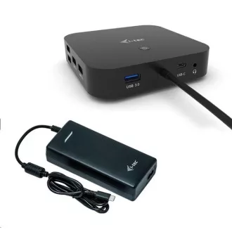 Stație de andocare iTec USB-C cu afișaj dublu, putere 100W + încărcător universal 112W