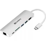Stație de andocare Sandberg, USB-C, 6 conectori diferiți