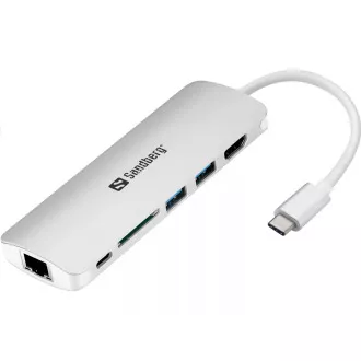 Stație de andocare Sandberg, USB-C, 6 conectori diferiți
