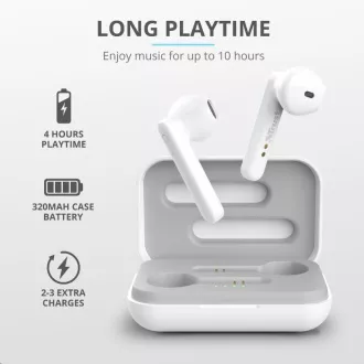 Căști wireless Bluetooth TRUST Primo Touch - albe