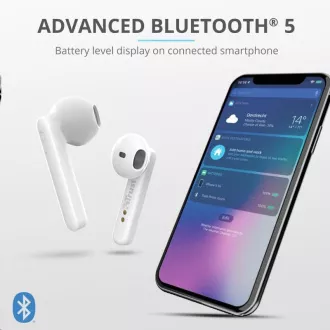 Căști wireless Bluetooth TRUST Primo Touch - albe