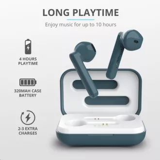 Căști wireless Bluetooth TRUST Primo Touch - albastre