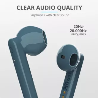 Căști wireless Bluetooth TRUST Primo Touch - albastre
