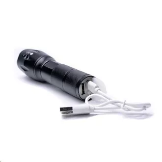 Lanternă LED reîncărcabilă Solight, 300lm, Cree, focus, Li-Ion, încărcare USB, power bank