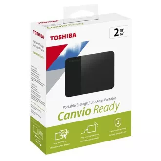 TOSHIBA HDD CANVIO READY (NOU) 2TB, 2, 5", USB 3.2 Gen 1, negru TOSHIBA HDD CANVIO READY (NOU) 2TB, 2, 5", USB 3.2 Gen 1, negru