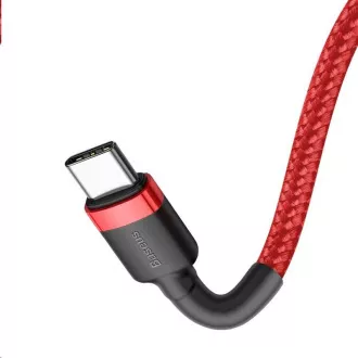 Cablu de date/încărcare Baseus Cafule Series USB-C la USB-C PD2.0 60W Bliț 1m, roșu