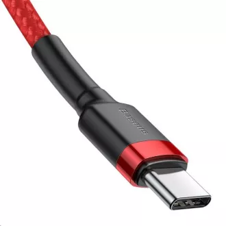 Cablu de date/încărcare Baseus Cafule Series USB-C la USB-C PD2.0 60W Bliț 1m, roșu