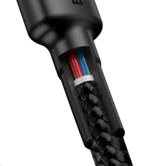 Cablu de încărcare/date din seria Baseus Cafule USB-C la USB-C PD2.0 60W Bliț 1m, roșu-negru