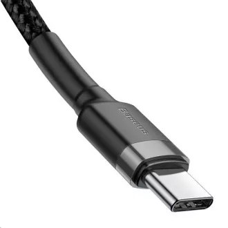 Cablu de încărcare/date din seria Baseus Cafule USB-C la USB-C PD2.0 60W Bliț 1m, gri-negru Cablu de încărcare/date din seria Baseus Cafule USB-C la USB-C PD2.0 60W Bliț 1m, gri-negru