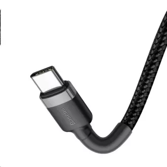 Cablu de date/încărcare Baseus Cafule Series USB-C la USB-C PD2.0 60W Bliț 2m, gri-negru Cablu de date/încărcare Baseus Cafule Series USB-C la USB-C PD2.0 60W Bliț 2m, gri-negru