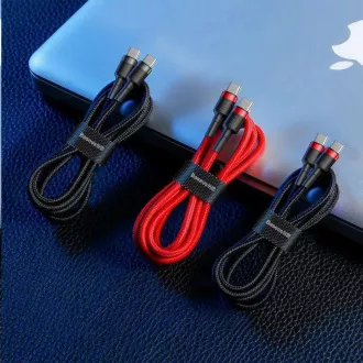 Cablu de date/încărcare Baseus Cafule Series USB-C la USB-C PD2.0 60W Bliț 2m, gri-negru Cablu de date/încărcare Baseus Cafule Series USB-C la USB-C PD2.0 60W Bliț 2m, gri-negru
