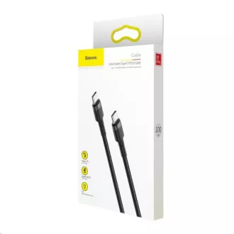 Cablu de date/încărcare Baseus Cafule Series USB-C la USB-C PD2.0 60W Bliț 2m, gri-negru Cablu de date/încărcare Baseus Cafule Series USB-C la USB-C PD2.0 60W Bliț 2m, gri-negru