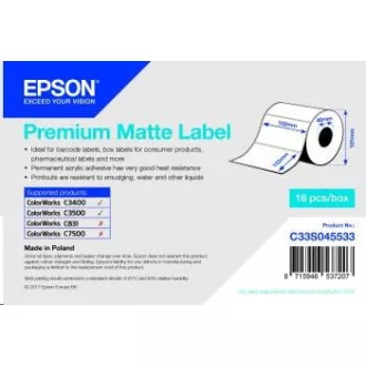 Rolă de etichete Epson, hârtie normală, 102x152mm
