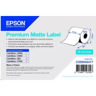 Rolă de etichete Epson, hârtie normală, 51 mm