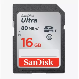 Card SDHC SanDisk 16GB Ultra (80MB/s Clasa 10 UHS-I) Card SDHC SanDisk 16GB Ultra (80MB/s Clasa 10 UHS-I)