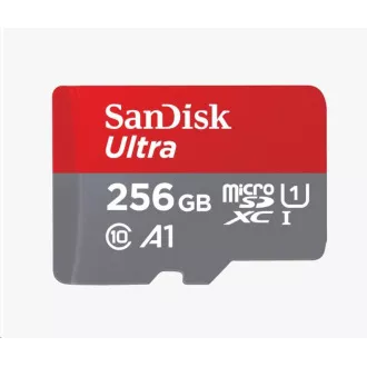 Card SanDisk MicroSDXC 256GB Ultra (100MB/s, Clasa 10, Android) + adaptor