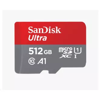 Card SanDisk MicroSDXC 512GB Ultra (100MB/s, Clasa 10, Android) + adaptor