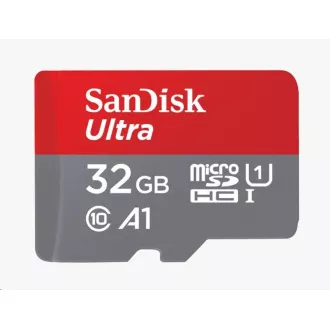 Card SanDisk MicroSDXC 32GB Ultra (120 MB/s, A1 Class 10 UHS-I, Android) + adaptor
