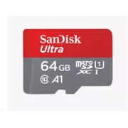 Card SanDisk MicroSDXC 64GB Ultra (120 MB/s, A1 Class 10 UHS-I, Android) + adaptor