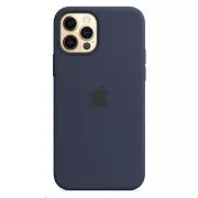 Husă din silicon APPLE iPhone 12/12 Pro cu MagSafe - Deep Navy