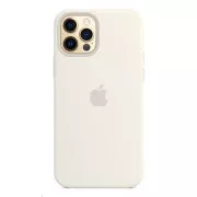 Husă din silicon APPLE iPhone 12/12 Pro cu MagSafe - albă