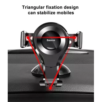 Suport auto Baseus Osculum Type Gravity (tableau de bord), negru