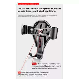 Suport auto Baseus Osculum Type Gravity (tableau de bord), negru