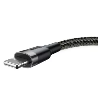Cablu de date/încărcare USB Baseus Cafule pentru Lightning 2, 4A 0, 5m, gri-negru Cablu de date/încărcare USB Baseus Cafule pentru Lightning 2, 4A 0, 5m, gri-negru