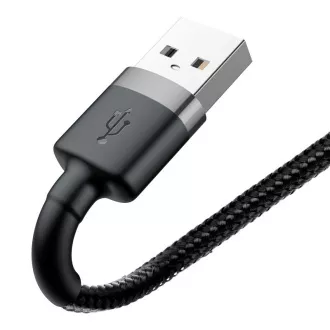 Cablu de date/încărcare USB Baseus Cafule pentru Lightning 2, 4A 0, 5m, gri-negru Cablu de date/încărcare USB Baseus Cafule pentru Lightning 2, 4A 0, 5m, gri-negru