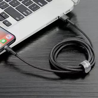Cablu de date/încărcare USB Baseus Cafule pentru Lightning 2, 4A 0, 5m, gri-negru Cablu de date/încărcare USB Baseus Cafule pentru Lightning 2, 4A 0, 5m, gri-negru