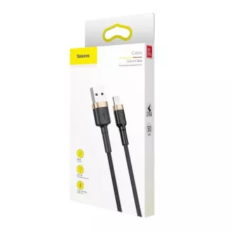 Cablu de date/încărcare USB Baseus Cafule pentru Lightning 2, 4A 3m, auriu-negru