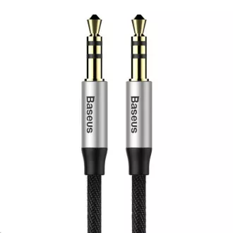 Cablu audio Baseus Yiven Series 3,5 mm Jack 1m, argintiu-negru