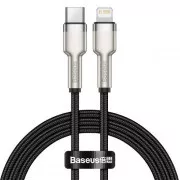 Cablu de date/încărcare USB-C Baseus Cafule Series pentru Lightning PD 20W 1m, negru