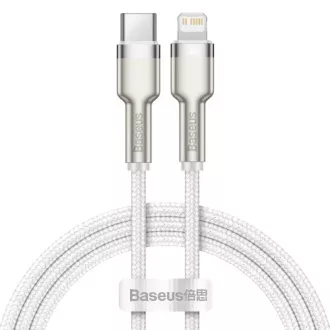 Cablu de date/încărcare USB-C Baseus Cafule Series pentru Lightning PD 20W 1m, alb
