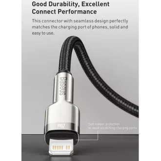 Cablu de date/încărcare USB-C Baseus Cafule Series pentru Lightning PD 20W 2m, negru