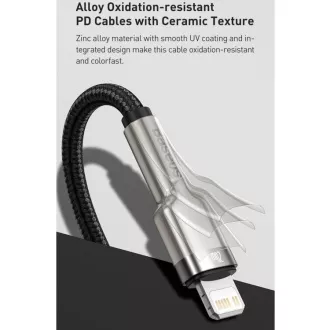 Cablu de date/încărcare USB-C Baseus Cafule Series pentru Lightning PD 20W 2m, negru