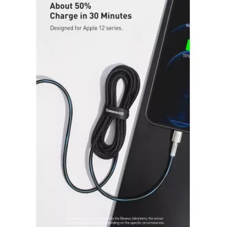 Cablu de date/încărcare USB-C Baseus Cafule Series pentru Lightning PD 20W 2m, negru