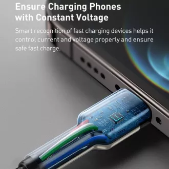 Cablu de date/încărcare USB-C Baseus Cafule Series pentru Lightning PD 20W 2m, negru