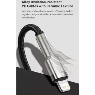 Cablu de date/încărcare USB-C Baseus Cafule Series pentru Lightning PD 20W 2m, verde